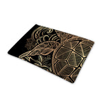 Black And Gold Sea Turtle Print Pet Cooling Mat Cover