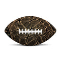 Black And Gold Sea Turtle Print Rugby Ball