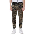 Black And Gold Sea Turtle Print Joggers