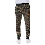 Black And Gold Sea Turtle Print Scuba Joggers