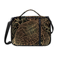 Black And Gold Sea Turtle Print Shoulder Strap Bible Bag