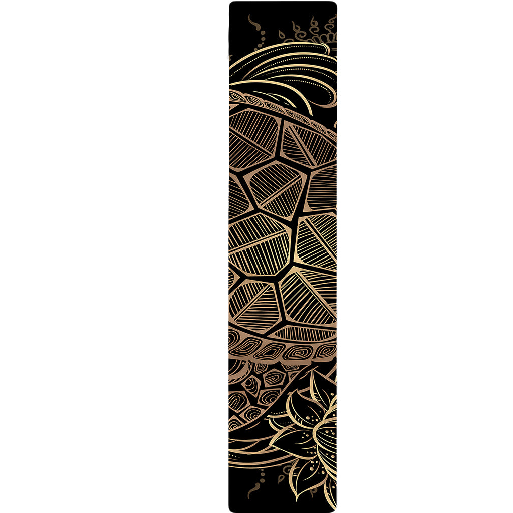 Black And Gold Sea Turtle Print Table Runner