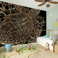Black And Gold Sea Turtle Print Wall Sticker