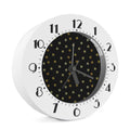 Black And Gold Snowflake Pattern Print Alarm Clock