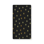 Black And Gold Snowflake Pattern Print Baby Crib Sheet