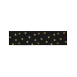 Black And Gold Snowflake Pattern Print Bed Runner