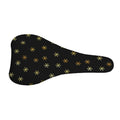 Black And Gold Snowflake Pattern Print Bicycle Seat Cover