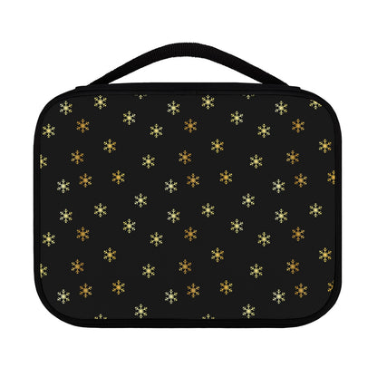 Black And Gold Snowflake Pattern Print Classic Bible Case