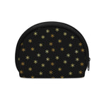 Black And Gold Snowflake Pattern Print Coin Purse