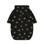 Black And Gold Snowflake Pattern Print Dog Zip Up Hoodie
