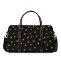 Black And Gold Snowflake Pattern Print Duffel Bag