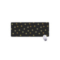 Black And Gold Snowflake Pattern Print Extended Mouse Pad