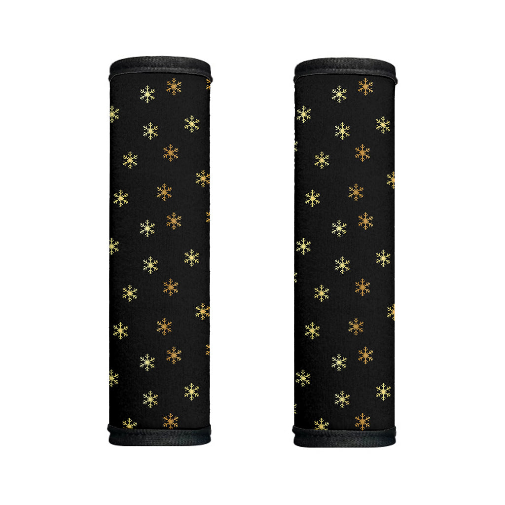 Black And Gold Snowflake Pattern Print Handle Covers