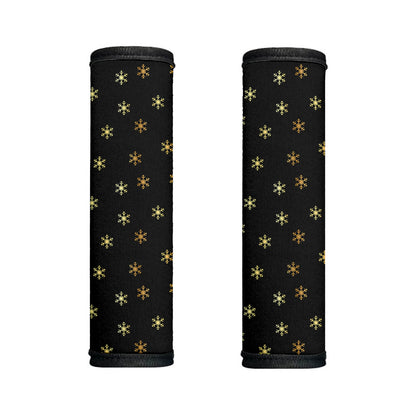 Black And Gold Snowflake Pattern Print Handle Covers