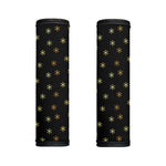 Black And Gold Snowflake Pattern Print Handle Covers