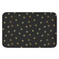 Black And Gold Snowflake Pattern Print Indoor Door Mat