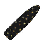 Black And Gold Snowflake Pattern Print Ironing Board Cover