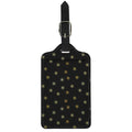 Black And Gold Snowflake Pattern Print Luggage Tag