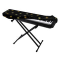Black And Gold Snowflake Pattern Print Piano Keyboard Cover