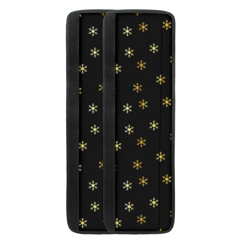 Black And Gold Snowflake Pattern Print Refrigerator Handle Covers