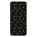 Black And Gold Snowflake Pattern Print Refrigerator Handle Covers