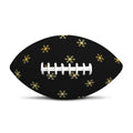 Black And Gold Snowflake Pattern Print Rugby Ball