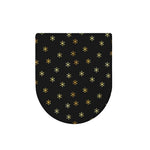 Black And Gold Snowflake Pattern Print Toilet Lid Cover