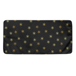Black And Gold Snowflake Pattern Print Towel