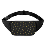 Black And Gold Snowflake Pattern Print Waist Bag