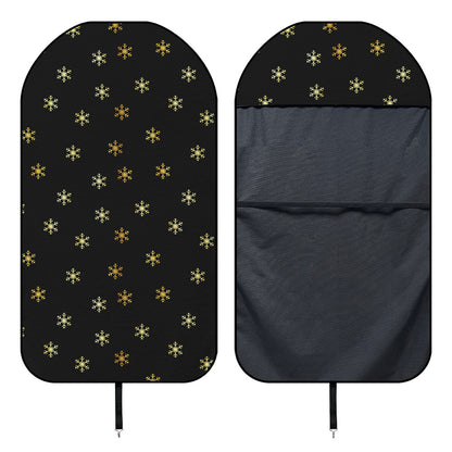 Black And Gold Snowflake Pattern Print Waterproof Car Seat Cover