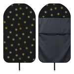 Black And Gold Snowflake Pattern Print Waterproof Car Seat Cover