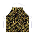 Black And Gold Star of David Print Adjustable Apron