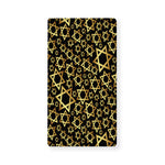 Black And Gold Star of David Print Baby Crib Sheet