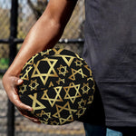 Black And Gold Star of David Print Basketball