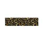Black And Gold Star of David Print Bed Runner