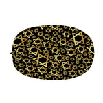 Black And Gold Star of David Print Car Side Mirror Covers