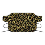Black And Gold Star of David Print Car Windshield Snow Cover