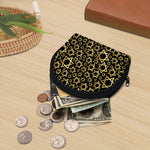 Black And Gold Star of David Print Coin Purse