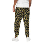 Black And Gold Star of David Print Cotton Pants