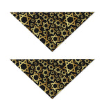 Black And Gold Star of David Print Dog Bandana