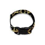 Black And Gold Star of David Print Dog Collar