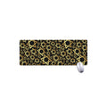 Black And Gold Star of David Print Extended Mouse Pad