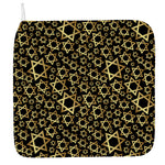 Black And Gold Star of David Print Hand Towel