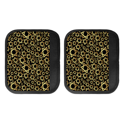 Black And Gold Star of David Print Handle Covers