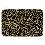Black And Gold Star of David Print Indoor Door Mat