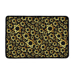 Black And Gold Star of David Print Kitchen Mat