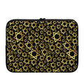 Black And Gold Star of David Print Laptop Sleeve