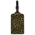 Black And Gold Star of David Print Luggage Tag