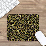 Black And Gold Star of David Print Mouse Pad