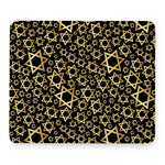 Black And Gold Star of David Print Mouse Pad
